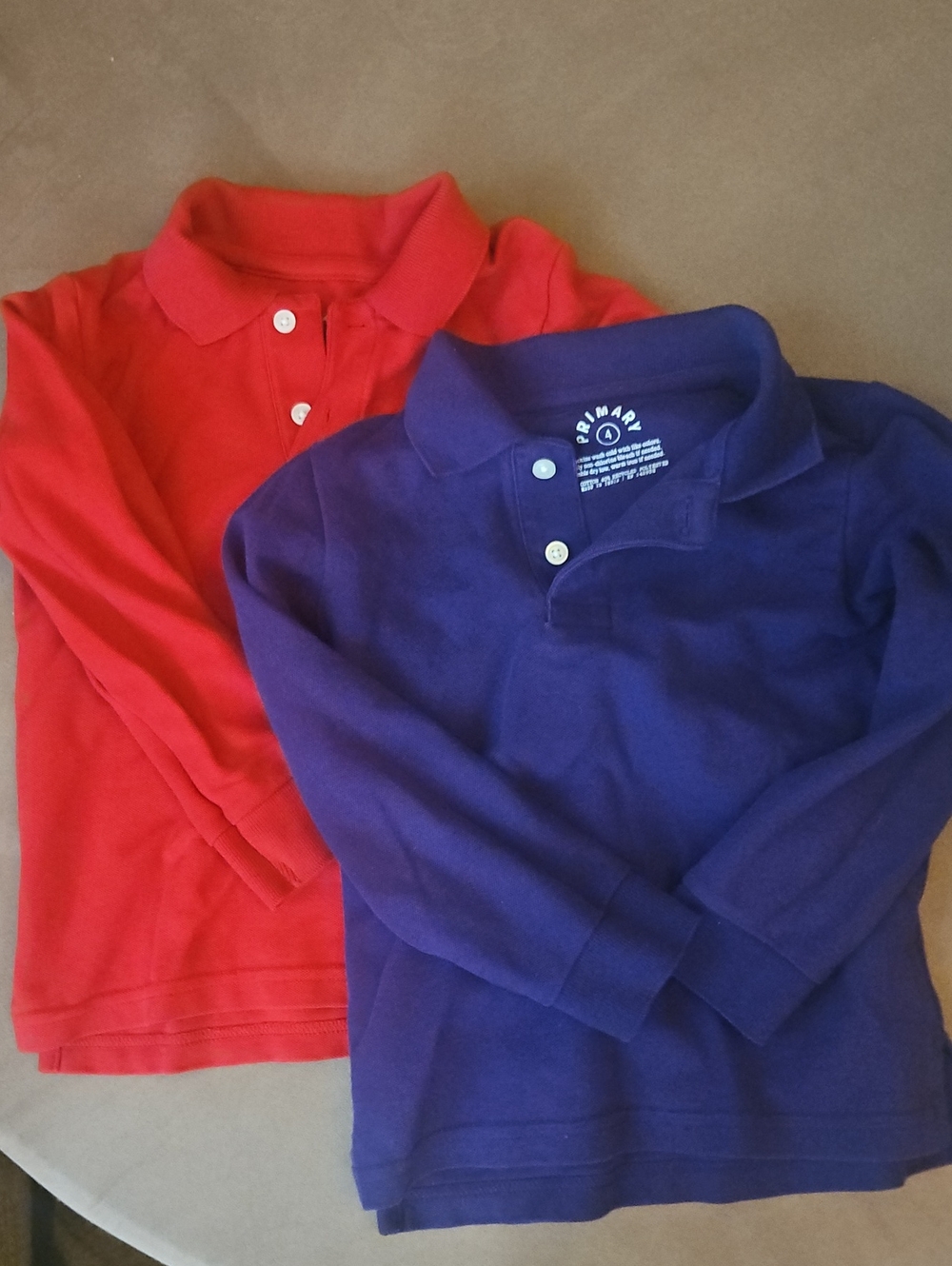 Primary Sz 4 Button Down Long sleeve Polos
